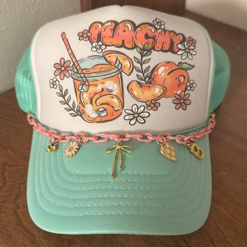 OTTO trucker Hat - Mint with Peachy Design